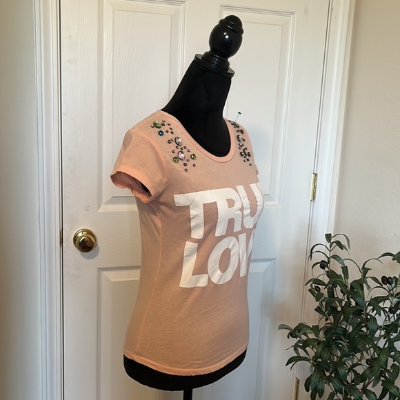 Bongo “True Love” Jeweled Tee Sz S EUC - Picture 3 of 5